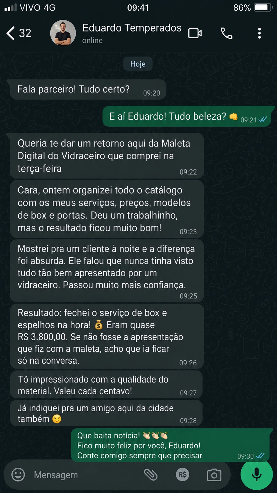 Conversa ilustrativa sobre a Maleta Digital do Vidraceiro