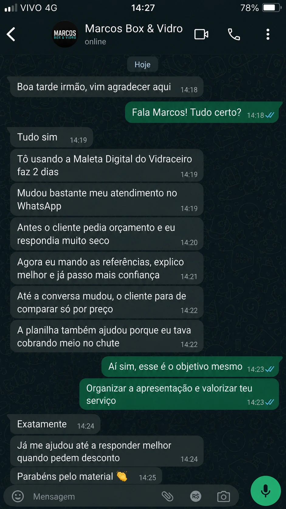 Conversa ilustrativa sobre a Maleta Digital do Vidraceiro